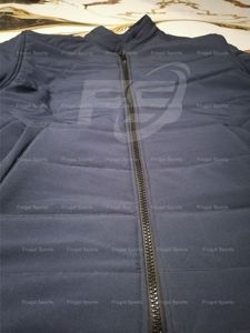 Chaqueta de Invierno Casual para Hombre, Color Azul Marino, Cuello Alto, Cierre de Cremallera, Resistente al Viento, Largo Regular, Color Sólido - Product Image 4