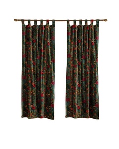 Elegant Solid Velvet Rope Curtain <b>Panel</b> Woven Technique Pastoral Style Dust Proof All-Season for Stylish Homes Hotels Cafes - Product Image 1