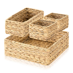 Cheap price factory supply water hyacinth basket <b>container</b> bathroom accessories natural baskets - Product Image 5
