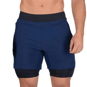 Shorts Deportivos Casuales para Hombre, Cintura Alta, Color Sólido, Secado Rápido, Spandex y Poliéster, con Bolsillos, Fabricante OEM, Venta al Por Mayor - Product Image 2