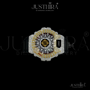 Montre de luxe Moissanite VVS sertie de diamants avec mouvement à quartz G-Shock et finition haut de gamme pour cadeau de mariage ou de fiançailles unisexe - Product Image 3