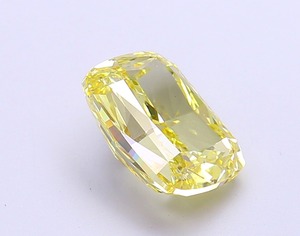 Diamant jaune vif fantaisie cultivé en laboratoire 2,59 CT, taille coussin modifiée, clarté VS1, excellente taille, diamant CVD non monté pour bagues personnalisées - Product Image 4