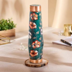 Botella de Agua Moderna con Degradado de Cobre y Diseño de Trishul, Termo Portátil de Viaje - Product Image 2
