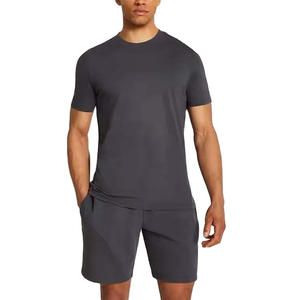 Conjuntos de Verano Personalizados de Alta Calidad, Nueva Camiseta Casual de Manga Corta para Hombre, Pantalones Cortos, Conjunto Sólido, Ropa de Verano para Hombre, Conjunto de 2 Piezas - Product Image 1