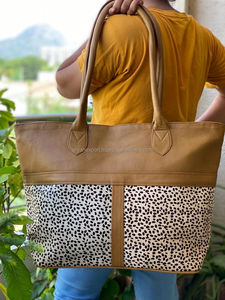 การออกแบบใหม่ขนหนังขนาดใหญ่ Tote กระเป๋าหนัง Cowhide กระเป๋าหนังกระเป๋าถือ - Product Image 4