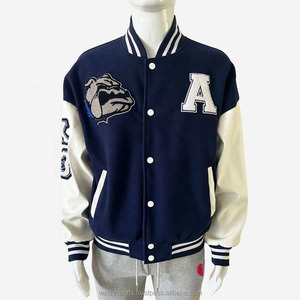 Men's High Quality Wool Bomber Baseball <b>Jacket</b> Custom Logo Chenille Embroidery Winter Varsity <b>Jackets</b> with Fabric Material - Product Image 1