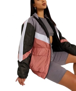 Veste coupe-vent pour femmes, vêtements attrayants d'extérieur, respirante avec fermeture à glissière personnalisée, dernière conception de veste légère en nylon pour femmes - Product Image 4
