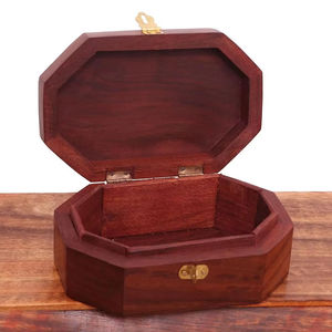 Caja de Almacenamiento de Joyas Rectangular de Madera Ecológica de Lujo para Mujer, Organizador de Joyas Hecho a Mano con Tallado Intrincado y Moderno - Product Image 3