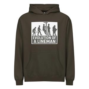 Sudadera para hombre Evolution of a Lineman, regalo para aprendiz, aprendiz experimentado o retirado - Product Image 4