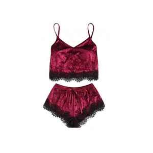Pantalones de Dormir de Satén de Lujo para Mujer, Personalizados ODM, Cintura Elástica, Transpirables, Cuello en V, Sin Mangas, con Logotipo Gráfico en la Parte Delantera - Product Image 6