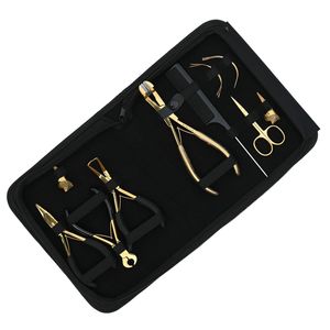 Complete Hair Extension Tools Kit Microbeads Tape In Plier Keratin Bond Cutter Comb <b>Needle</b> Hair Cutting Scissor Parting Finger - Product Image 1
