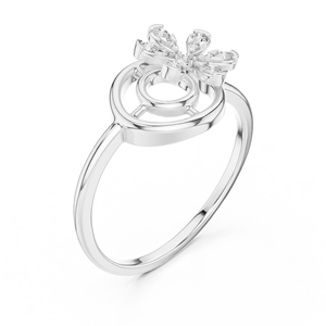ETERNAL BLOSSOM SWIRAL Ensemble de bagues vintage en or blanc 18 carats plaqué rhodium avec diamants de laboratoire pour fiançailles, mariage, fête, Saint-Valentin - Product Image 4
