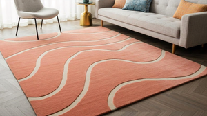Alfombra de Lana Moderna de Lujo, Hecha a Mano, con Diseño Contemporáneo Texturizado, Antideslizante, Apta para Mascotas, con Patrón Floral, 1 Pieza - Product Image 3