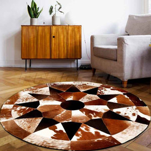 Cowhide Rugs Handmade Leather Rug Natural Finish Durable <b>Floor</b> <b>Covering</b> For Living Room Decoration - Product Image 5