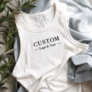 Custom logo <b>Tank</b> <b>Top</b> for <b>women</b> Embroidered college club shirt sorority or team matching outfit personalized gift - Product Image 1
