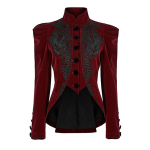 Top Wholesale Women's <b>Gothic</b> Puff Long Sleeved Red Short Coat Party <b>Jacket</b> OEM ODM - Product Image 1