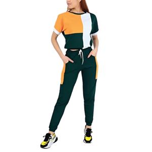 OEM Custom Women's Casual Cotton Fleece Half Zip-Up Tracksuit Suit Custom <b>Colour</b> Printing Women's Tracksuit <b>Sets</b> - Product Image 4