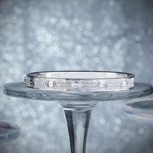 S925 Silver 18K Gold Plated Moissanite Elegant and Luxurious Wedding Party <b>Gift</b> Bangles - Product Image 5