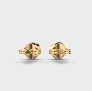 IGI Certified Round Lab Grown Diamond Stud <b>Earrings</b> 14K Rose/Yellow/White Gold Bezel Swirl Setting Solitaire Diamond <b>Earrings</b> - Product Image 4