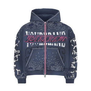 Sudadera con Capucha de Invierno Personalizada con Bordado, Algodón y Spandex, Corte Holgado, Lavado Ácido, Ropa Urbana - Product Image 1