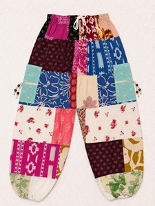 Pantalon Harem Unisexe Jaif Textiles Boho en Patchwork, Tissu Coton Respirant d'Été avec Cordon de Serrage et Motif Tie-Dye - Product Image 5