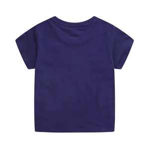 Camiseta de Manga Corta Casual con Cuello Redondo para Niños, Tejida, Estampada, 100% Algodón, Transpirable, Ecológica, Comprimida, Directo de Fábrica - Product Image 4