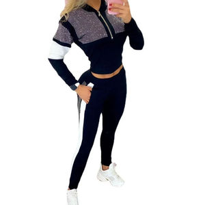 Nuevo Conjunto Deportivo de Terciopelo con Pedrería para Mujer, Traje de Dos Piezas Estilo Juicy Couture - Product Image 1