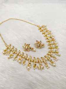 Radiant <b>Indian</b> AD <b>Jewellery</b> <b>Set</b> for Women Stunning Necklace and Earrings Combo Ideal for Bridal Wear and Festive Events - Product Image 3