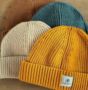 Bonnet en tricot acrylique personnalisé pour homme avec logo jacquard tissé – Bonnets d'hiver chauds de créateur – Bonnets tricotés personnalisables - Product Image 3