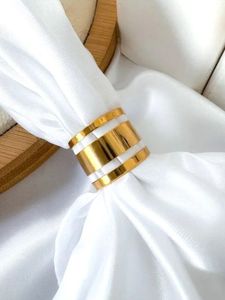 Hand Made Design Brass <b>MOP</b> Napkin Ring Metal Napkin Ring With <b>MOP</b> Inlay Stainless steel Napkin Ring At Factory Wholesale Price - Product Image 5
