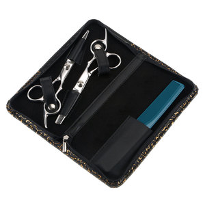 <b>Barber</b> Kit Scissor <b>Set</b> with Razors Black Beauty Saloon Kit Use <b>Barber</b> Thinner Hair Cutting Scissors for Adults Whole Sale Price - Product Image 5