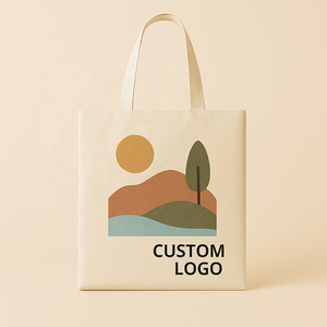 High Quality Eco Friendly <b>Reusable</b> 100% Cotton Canvas Shopping <b>Bag</b> Handled Style Shoulder Handle Custom Logo Printing - Product Image 2