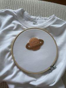 T-shirt blanc en coton pour femme, idéal pour les soirées, avec broderie faite main à perles mobiles double face, chemise perlée richement ornée - Product Image 4