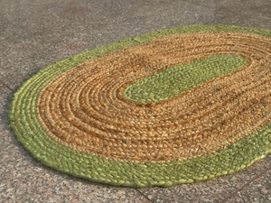 Handmade Braided Jute Oval <b>Rug</b> 100% Natural Eco-Friendly Anti-Slip Handwoven High Pile Oval Area Carpet Custom Size - Product Image 4