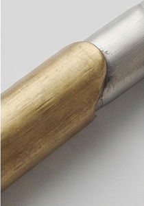 Ensemble de couverts minimalistes en acier inoxydable avec manche doré brossé, finition miroir, passe au lave-vaisselle, idéal pour la vaisselle de mariage - Product Image 2