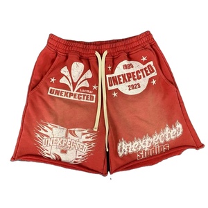 กางเกงขาสั้นจ็อกกิ้งผู้ชายสไตล์ไฮสตรีท แห้งเร็ว ระบายอากาศได้ดี ผ้าฝ้าย 100% สีซีดแบบซันเฟด เอวยางยืด ลายเรียบ แบรนด์สั่งทำ - Product Image 5