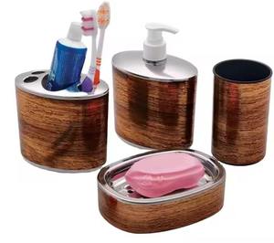 Juego de Accesorios de Baño de Metal Contemporáneo de Primera Calidad con Dispensador, Juego de Accesorios de Baño con Portacepillos - Product Image 5