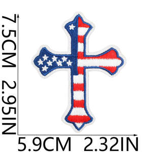 Patch brodé décoratif américain pour le Quatrième de Juillet, motif drapeau et torche du Jour de l'Indépendance, patch brodé pour sac, motif aigle - Product Image 6