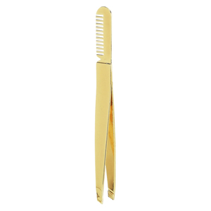 Pince à épiler peigne 2 pièces, pince à épiler biseautée professionnelle en acier inoxydable haute dureté, double tête et logo personnalisé - Product Image 6