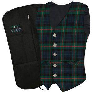 100% <b>Wool</b> Thistle Buttons Kilt <b>Vest</b> Highland Scottish Lion Rampant Tartan Waistcoat Custom OEM ODM - Product Image 1