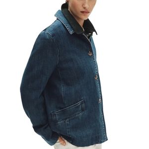 Veste en jean moderne pour femme, manteau décontracté à manches longues avec boutons sur le devant, idéal pour le streetwear et les voyages - Product Image 2