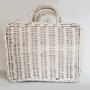 Trending kids luggage hand woven rattan <b>suitcase</b> for children cute travel picnic briefcase bag - Product Image 1