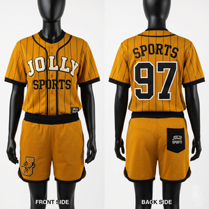 Conjunto de camiseta y pantalones cortos de béisbol de malla de poliéster GSM para mujer, negro con ribete en contraste, bordado con logotipo personalizado, conjuntos para mujer - Product Image 3