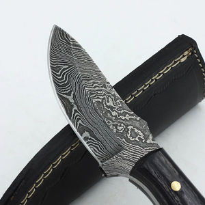 Cuchillo de Caza y Camping de Acero de Damasco Personalizable con Hoja Fija y Borde Dentado, Garantía de 3 Años, Soporte OEM para Hombres - Product Image 2