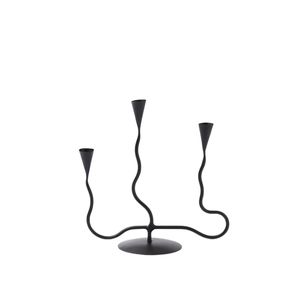 Portavelas de hierro de aspecto premium con múltiples soportes y acabado con recubrimiento en polvo para decoración, centro de mesa para interiores, adorno para pasillo. - Product Image 3