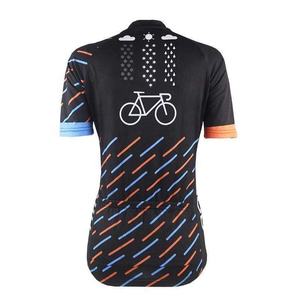 Veste de cyclisme thermique coupe-vent pour femme, imprimée par sublimation, pour la course à pied et la randonnée, 220g, sans couture, manches courtes - Product Image 2