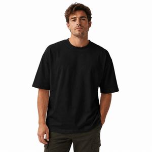 Camiseta de Hombre con Logotipo Personalizado en la Parte Delantera, 240 GSM, 100% Algodón, Cuello Redondo, Hombros Caídos, Impresión Serigrafiada, Antiencogimiento - Product Image 6