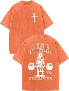 <b>Jesus</b> Ultimate Deadlifter Men's Regular Fit for T-<b>Shirt</b> Short Sleeve O-Neck Silk Screen Printed Formal Eco-Friendly - Product Image 6