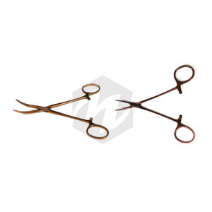 Juego de 4 pinzas Halsted para mosquitos, 4 3/4 pulgadas, con revestimiento de color, curvadas, instrumento médico quirúrgico premium para sujeción y manipulación de tejidos pequeños - Product Image 3