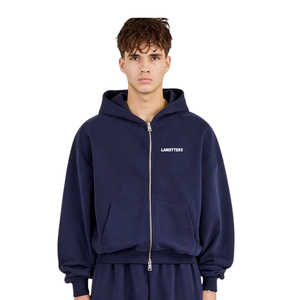 Mens Two Piece Hooded Tracksuit Full <b>Zip</b> Sweatshirt Pockets Drawstring Waist Straight Leg <b>Trousers</b> Regular Fit Casual Lounge Set - Product Image 3